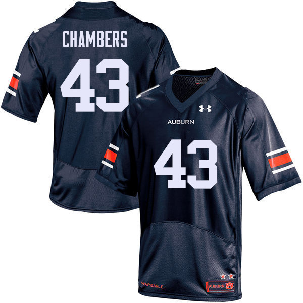 Men's Auburn Tigers #43 Cedric Chambers Navy College Stitched Football Jersey